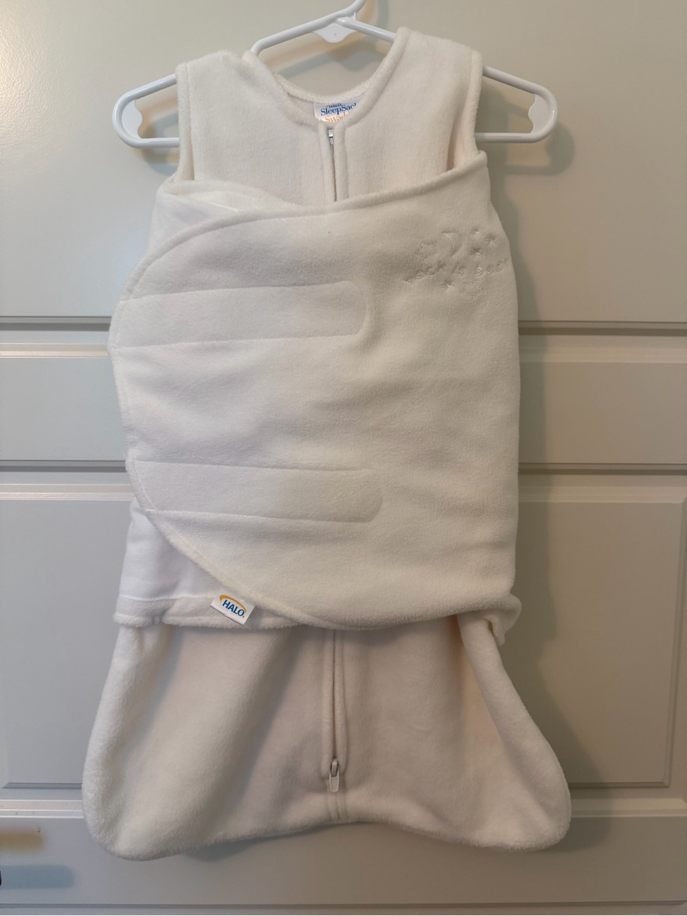 Halo SleepSack Swaddle in Cream Fleece